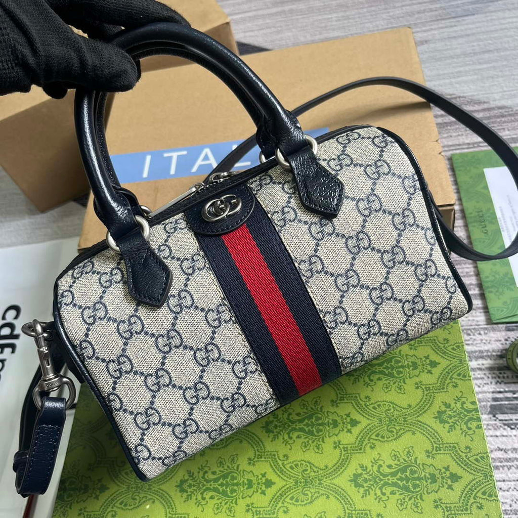 Gucci 772053 Gucci Ophidia GG Mini top handle bag Black