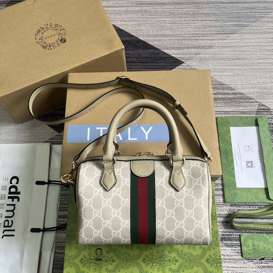 Gucci 772053 Gucci Ophidia GG Mini top handle bag Oatmeal - Default Title - View 1