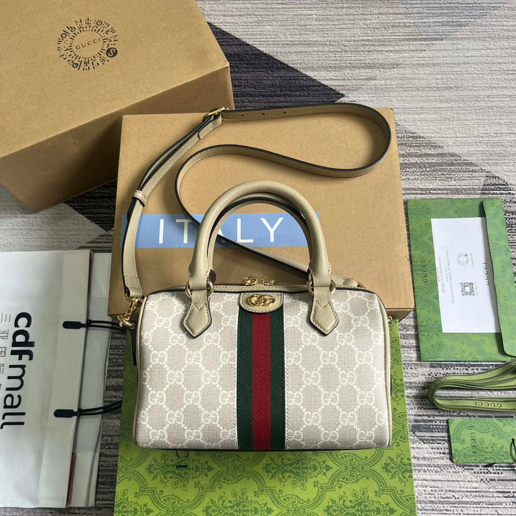 Gucci 772053 Gucci Ophidia GG Mini top handle bag Oatmeal