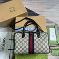 Gucci 772061 Gucci Ophidia GG Small top handle bag Black - Default Title - View 1
