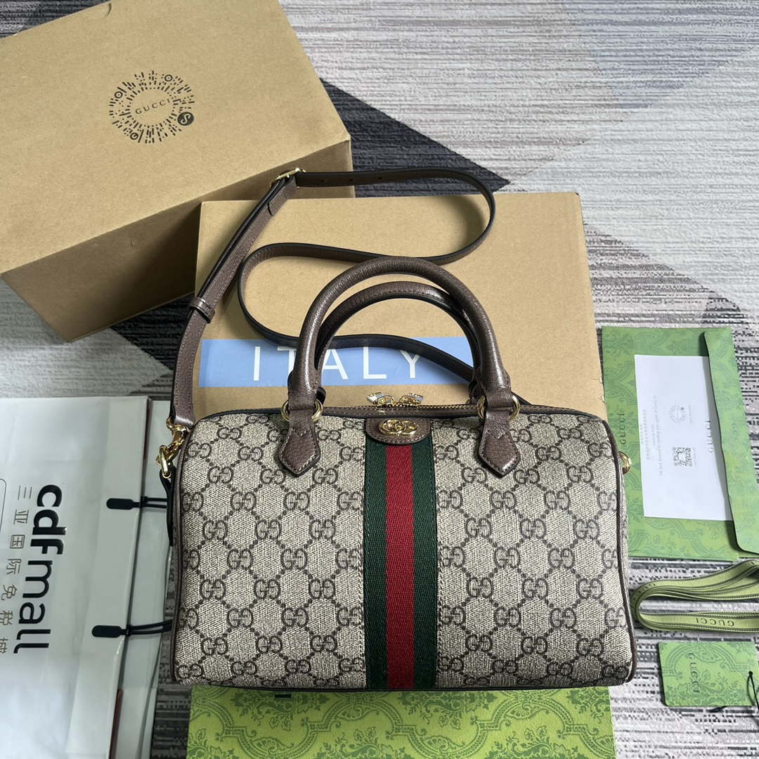 Gucci 772061 Gucci Ophidia GG Small top handle bag Brown - Default Title - View 2