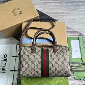 Gucci 772061 Gucci Ophidia GG Small top handle bag Brown - Default Title - View 2
