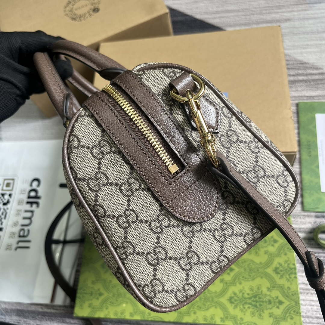 Gucci 772061 Gucci Ophidia GG Small top handle bag Brown
