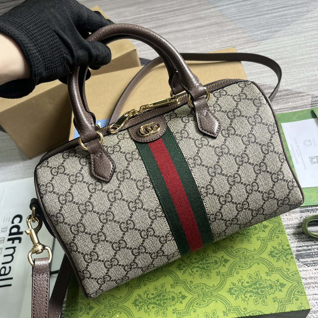 Gucci 772061 Gucci Ophidia GG Small top handle bag Brown