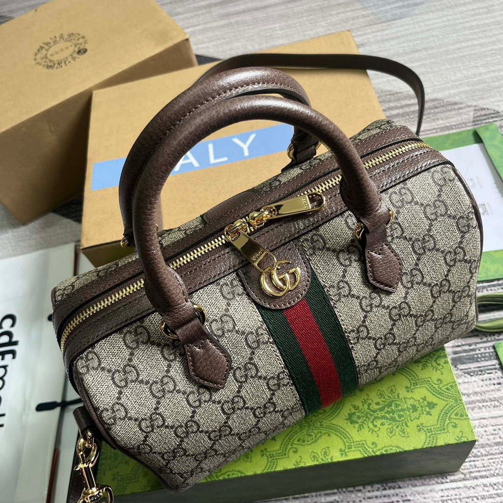 Gucci 772061 Gucci Ophidia GG Small top handle bag Brown
