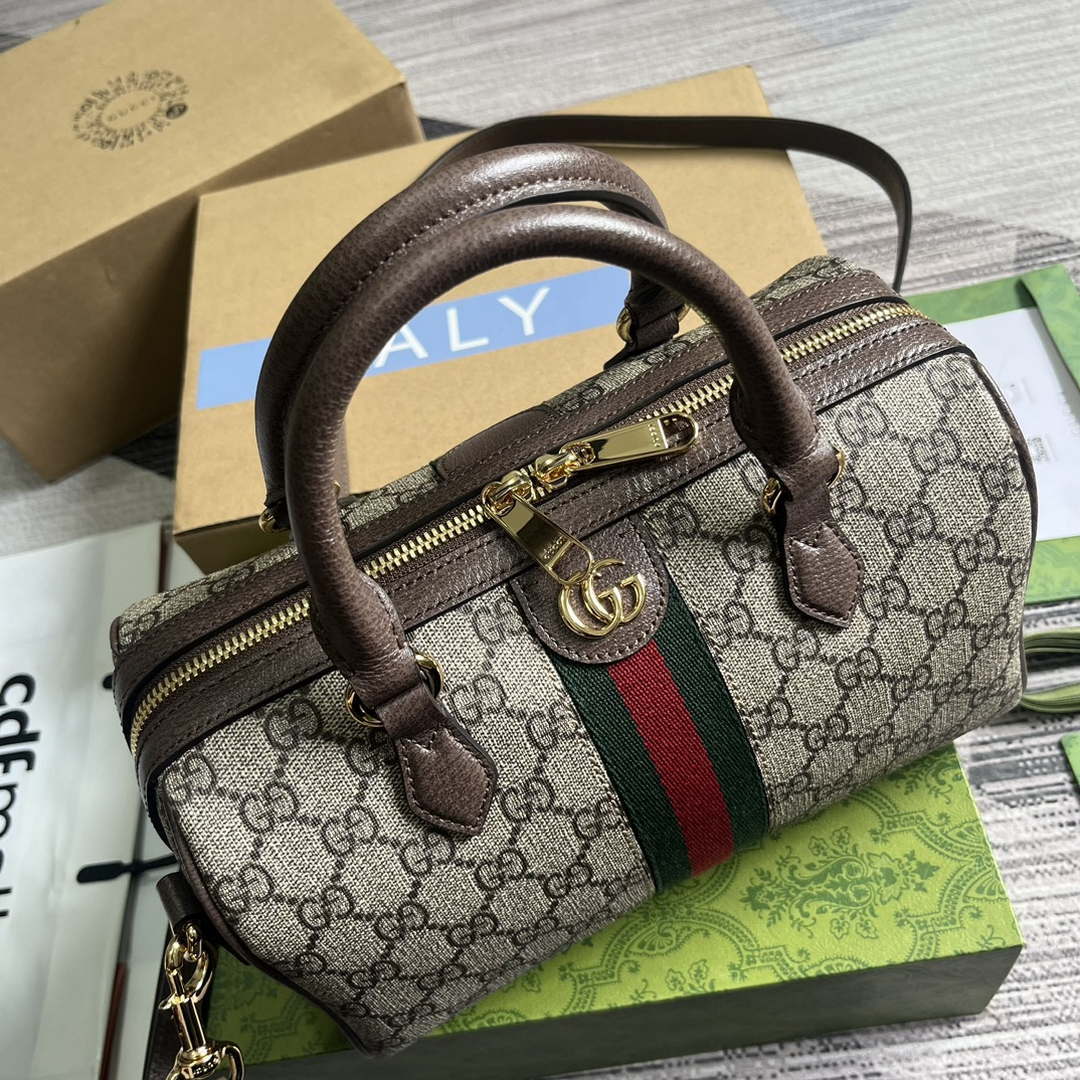 Gucci 772061 Gucci Ophidia GG Small top handle bag Brown