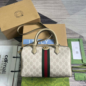 Gucci 772061 Gucci Ophidia GG Small top handle bag oatmeal - Default Title - View 1