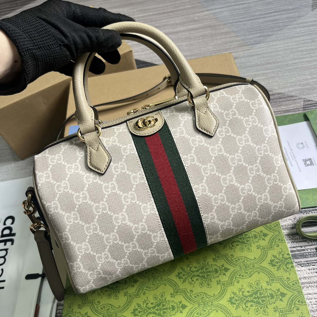 Gucci 772061 Gucci Ophidia GG Small top handle bag oatmeal - Default Title - View 4