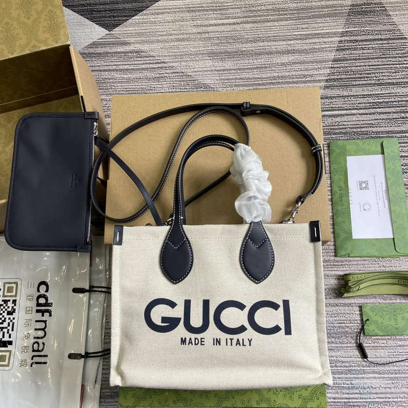 Gucci 772144 Mini Tote Bag With Gucci Print Blue - Default Title - View 1