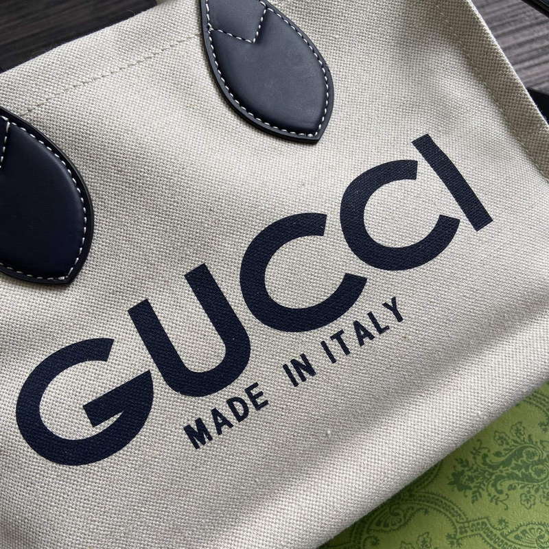 Gucci 772144 Mini Tote Bag With Gucci Print Blue - Default Title - View 5