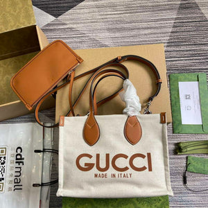 Gucci 772144 Mini Tote Bag With Gucci Print Light brown - Default Title - View 1