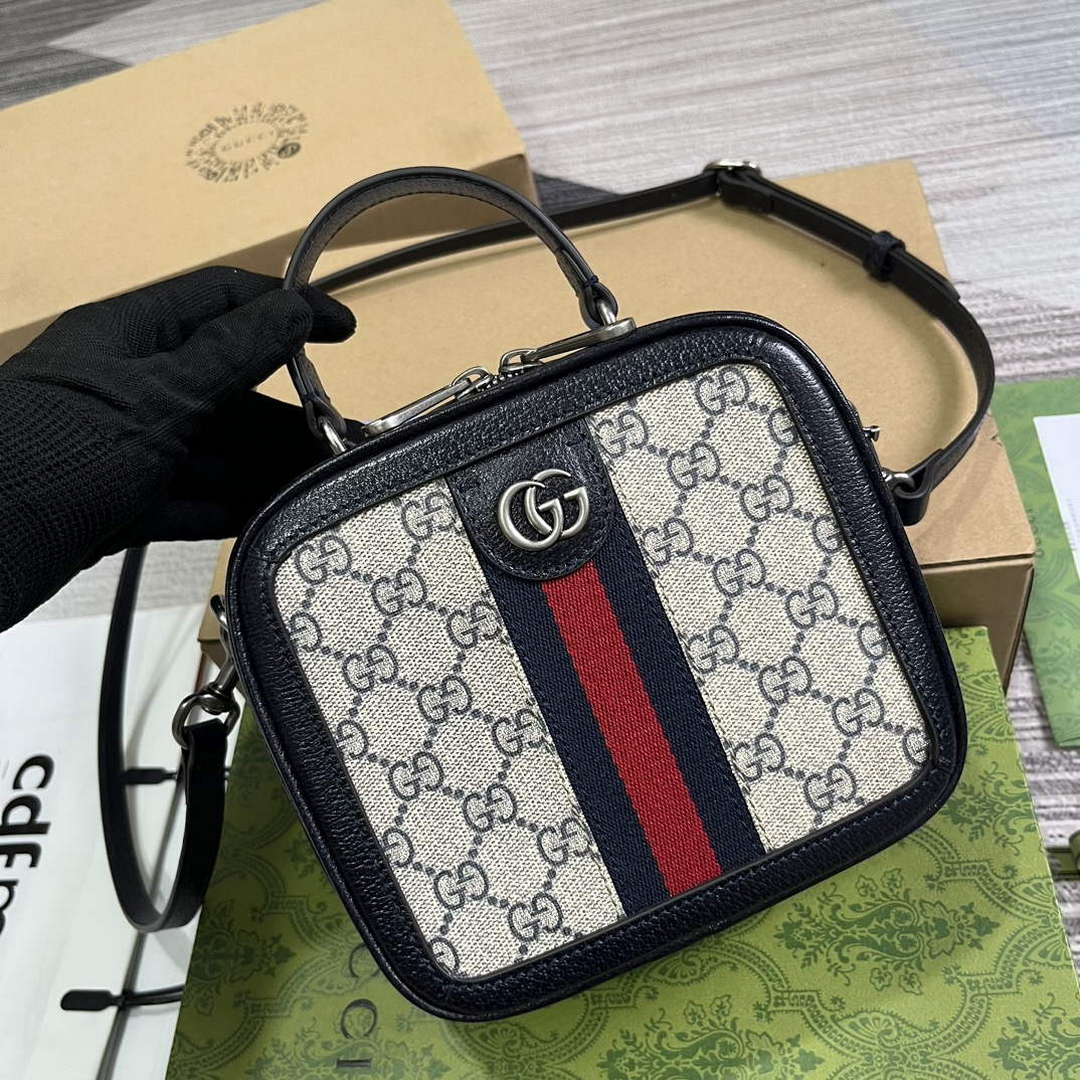 Gucci 772157 Ophidia GG Mini Top Handle Bag Blue - Default Title - View 4