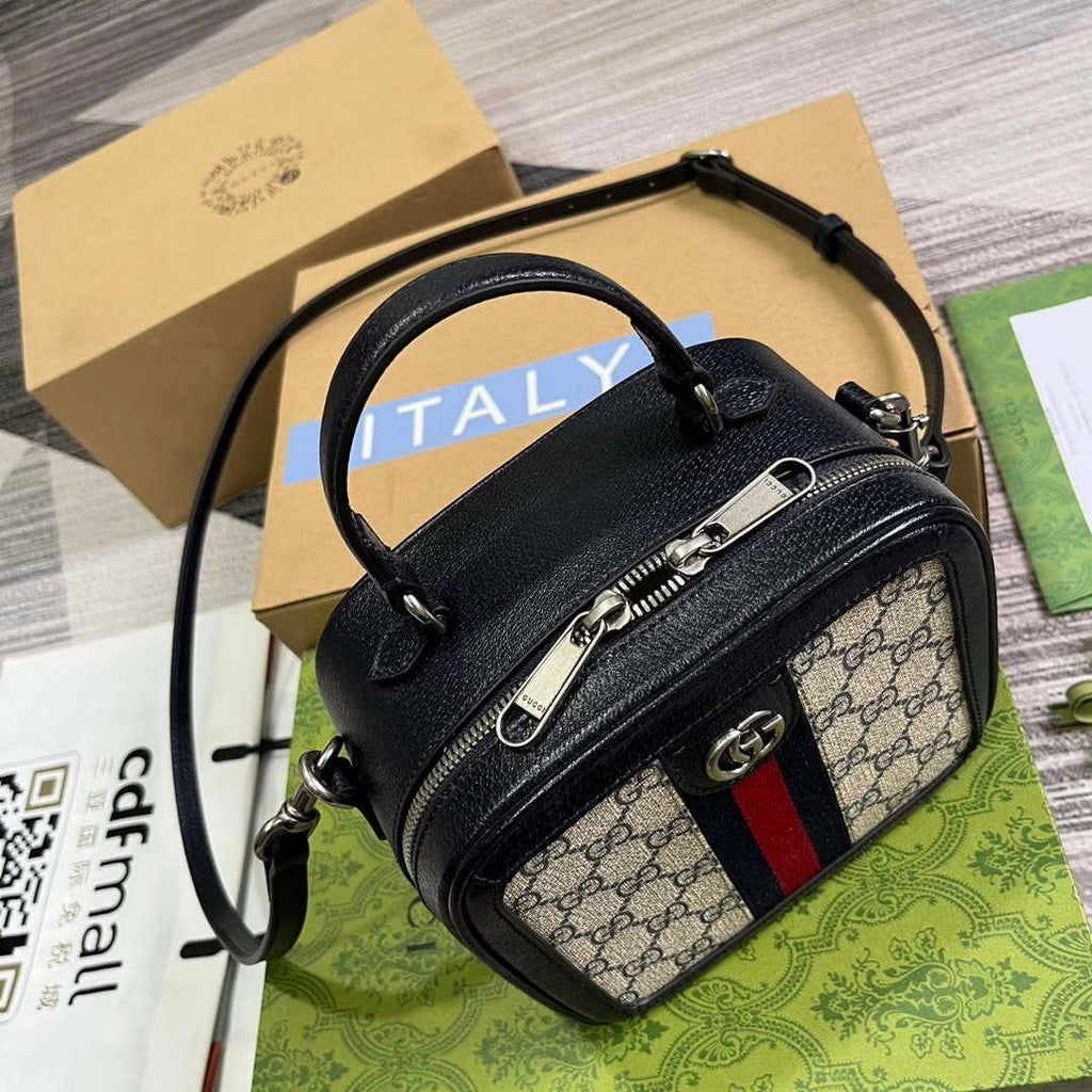 Gucci 772157 Ophidia GG Mini Top Handle Bag Blue