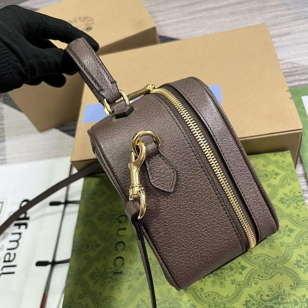 Gucci 772157 Ophidia GG Mini Top Handle Bag Brown - Default Title - View 3