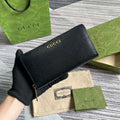 Gucci 772642 Zip Around Wallet With Gucci Script Black