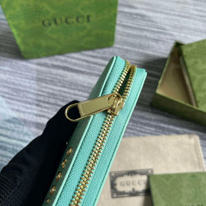 Gucci 772642 Zip Around Wallet With Gucci Script Pale green - Default Title - View 7