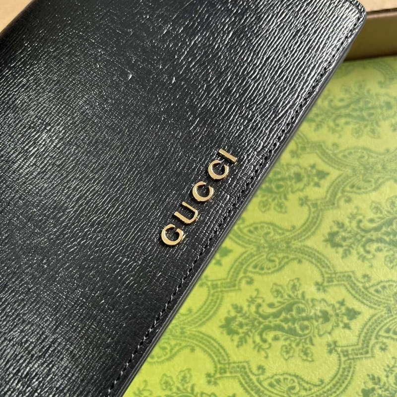Gucci 772643 Chain Wallet With Gucci Script Black - Default Title - View 6