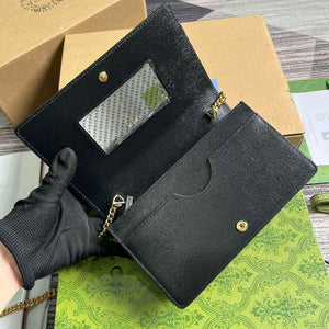 Gucci 772643 Chain Wallet With Gucci Script Black - Default Title - View 8