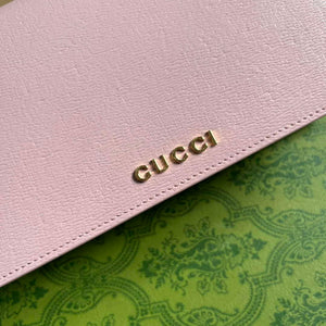 Gucci 772643 Chain Wallet With Gucci Script Light pink - Default Title - View 6