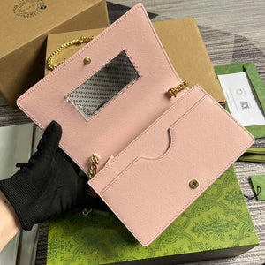 Gucci 772643 Chain Wallet With Gucci Script Light pink - Default Title - View 8