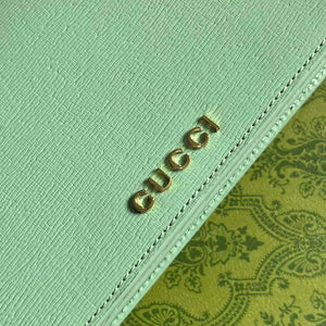 Gucci 772643 Chain Wallet With Gucci Script Pale green - Default Title - View 4