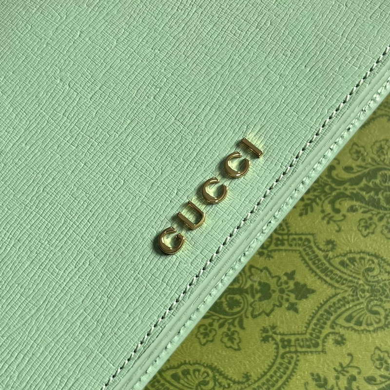 Gucci 772643 Chain Wallet With Gucci Script Pale green - Default Title - View 4