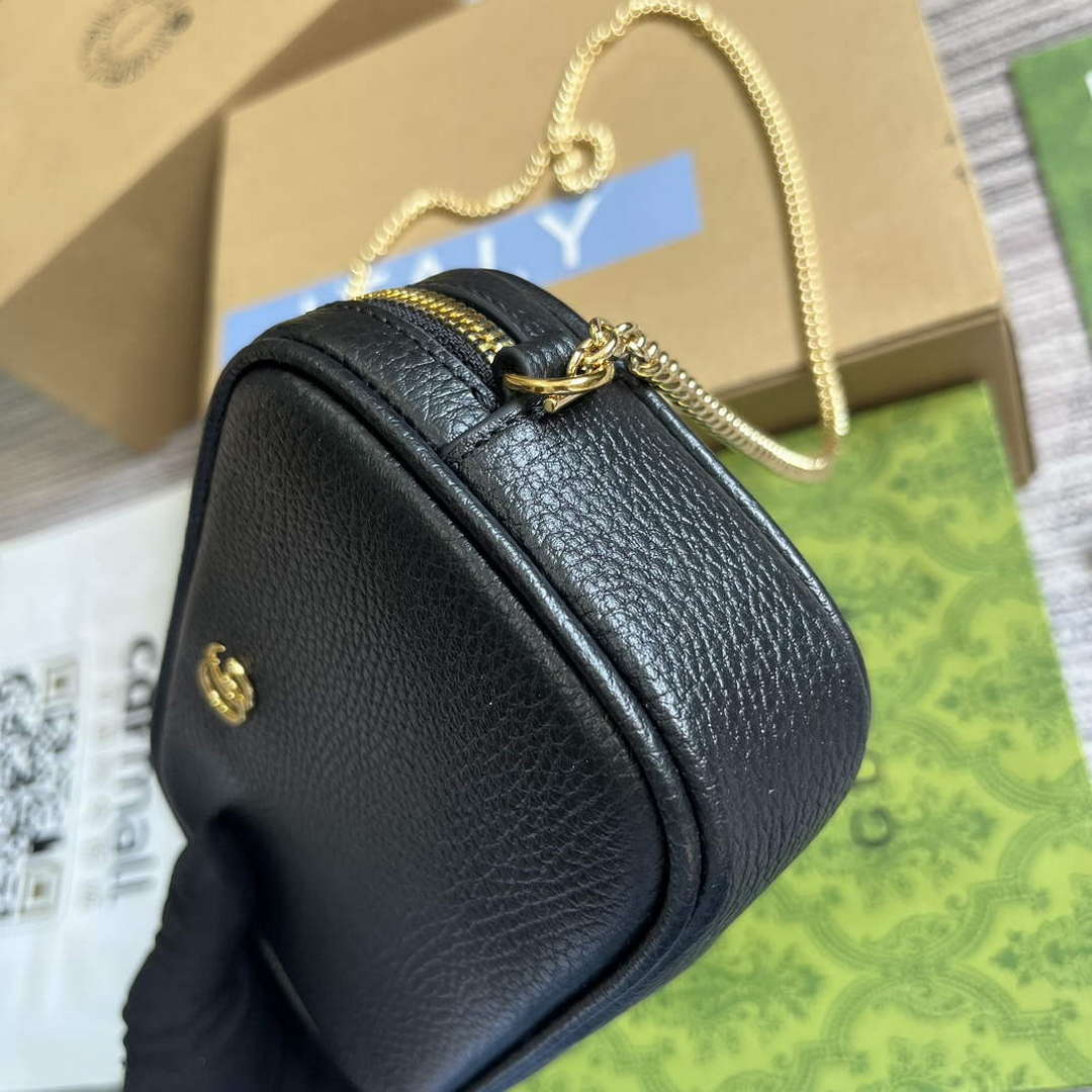 Gucci 772759 GG Marmont Mini Shoulder Bag Black - Default Title - View 8