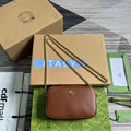 Gucci 772759 GG Marmont Mini Shoulder Bag Brown - Default Title - View 1