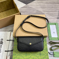 Gucci 772794 GG Super Mini Shoulder Bag Black - Default Title - View 1