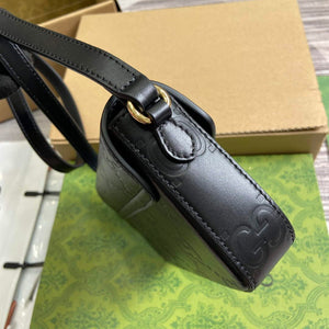 Gucci 772794 GG Super Mini Shoulder Bag Black - Default Title - View 3