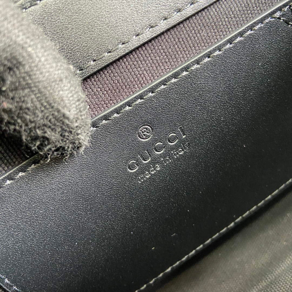 Gucci 772794 GG Super Mini Shoulder Bag Black