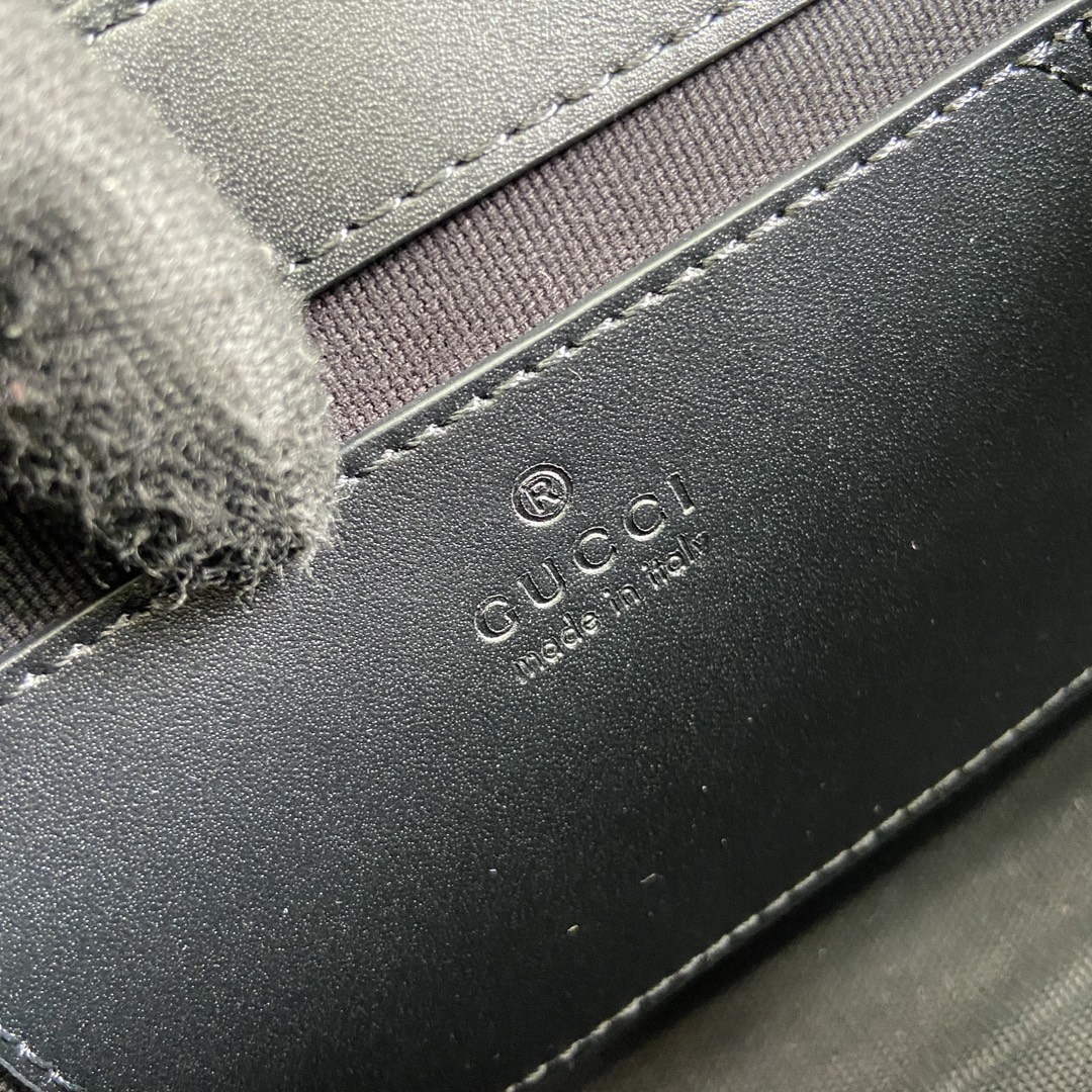 Gucci 772794 GG Super Mini Shoulder Bag Black - Default Title - View 9