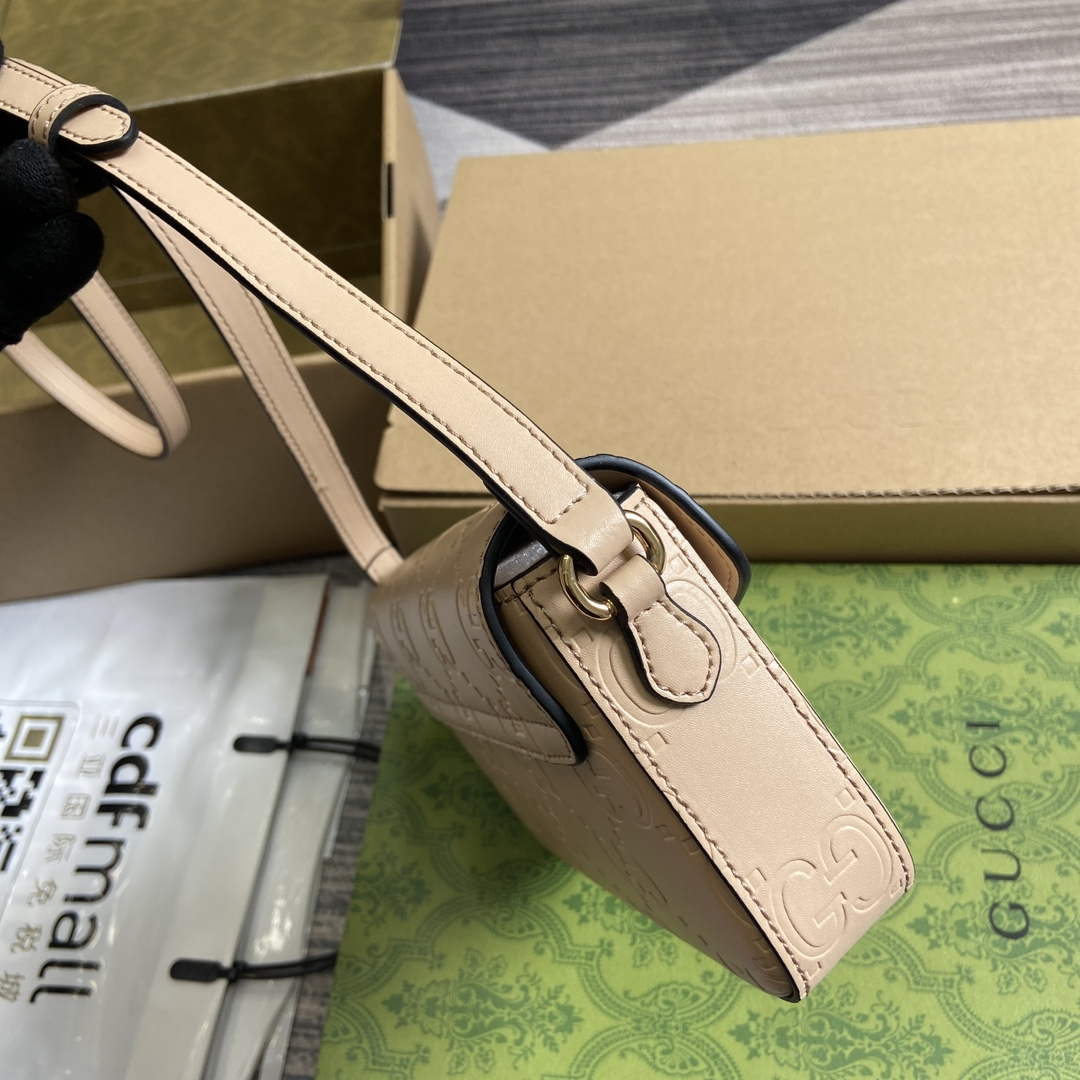 Gucci 772794 GG Super Mini Shoulder Bag Light beige - Default Title - View 3