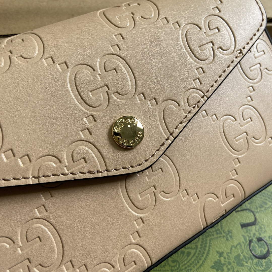 Gucci 772794 GG Super Mini Shoulder Bag Light beige - Default Title - View 5