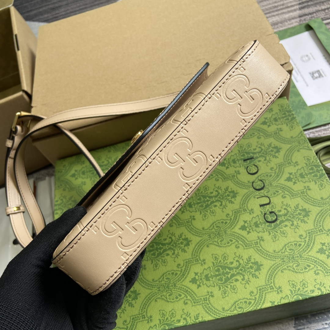 Gucci 772794 GG Super Mini Shoulder Bag Light beige - Default Title - View 6