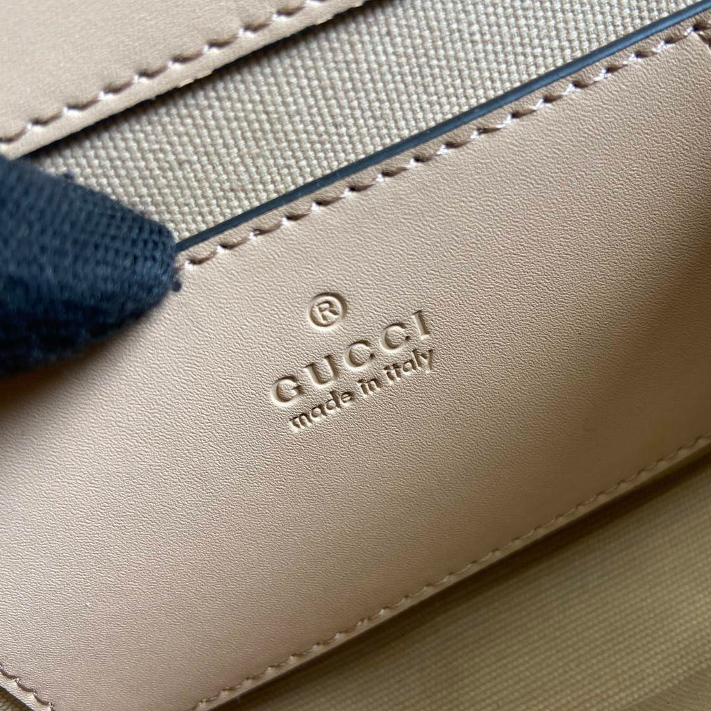 Gucci 772794 GG Super Mini Shoulder Bag Light beige