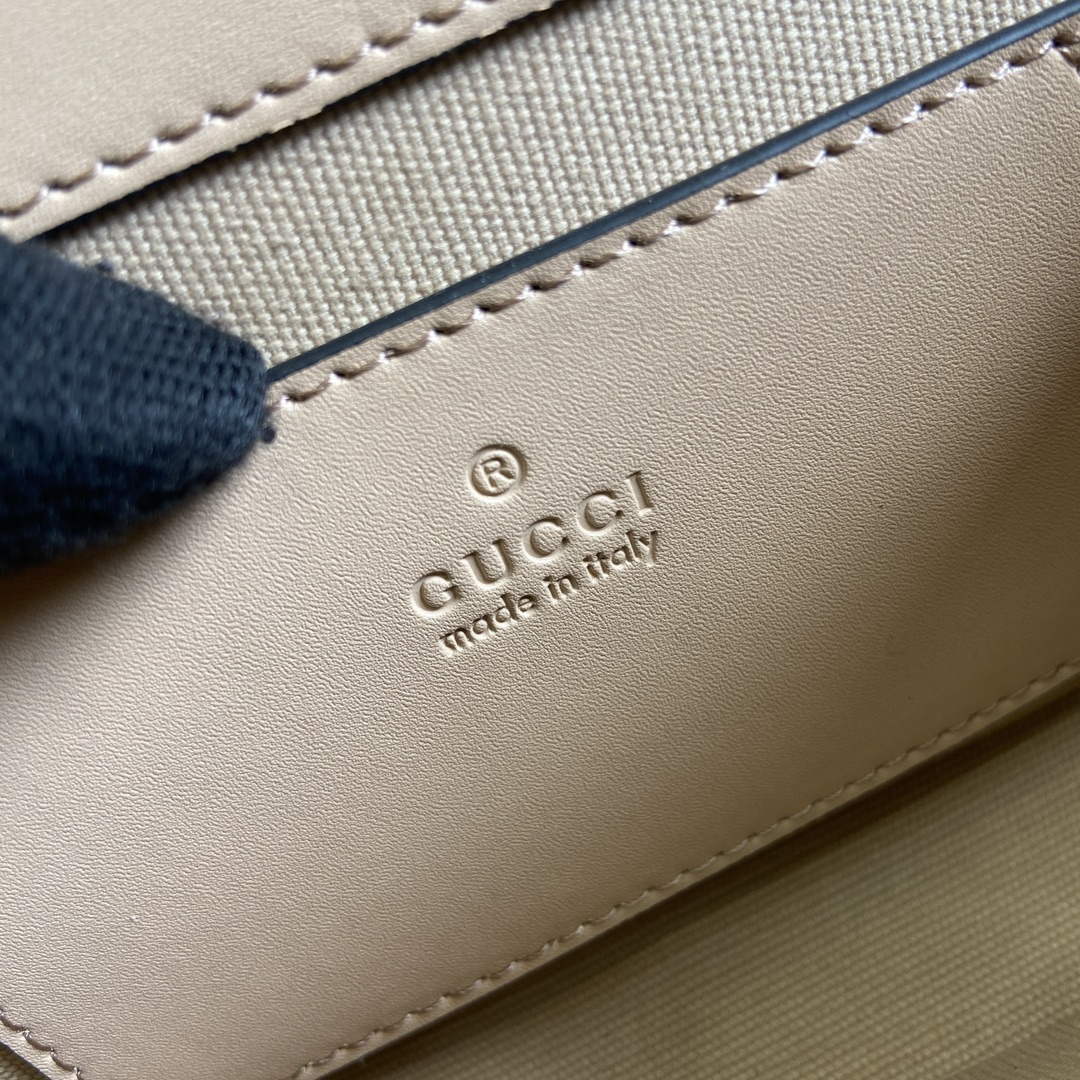 Gucci 772794 GG Super Mini Shoulder Bag Light beige