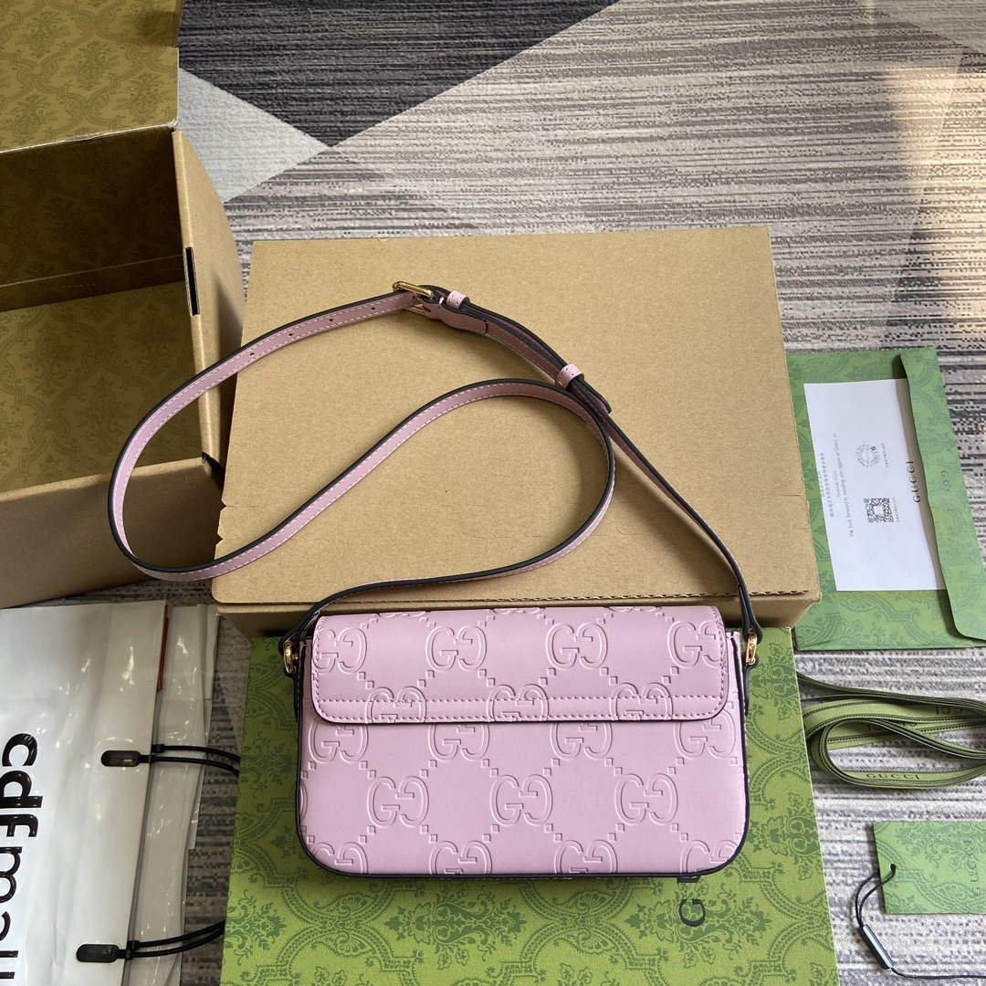Gucci 772794 GG Super Mini Shoulder Bag Light purple - Default Title - View 2