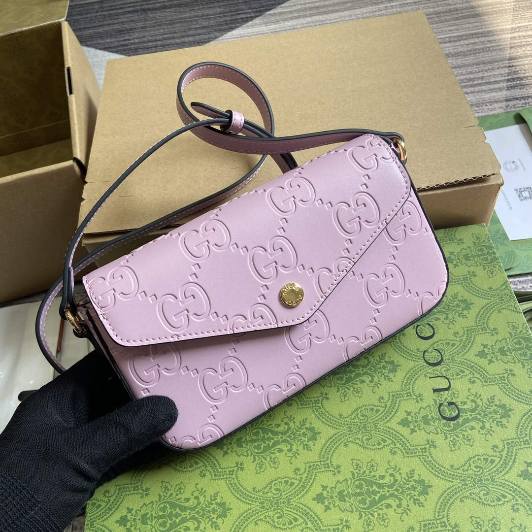 Gucci 772794 GG Super Mini Shoulder Bag Light purple - Default Title - View 4