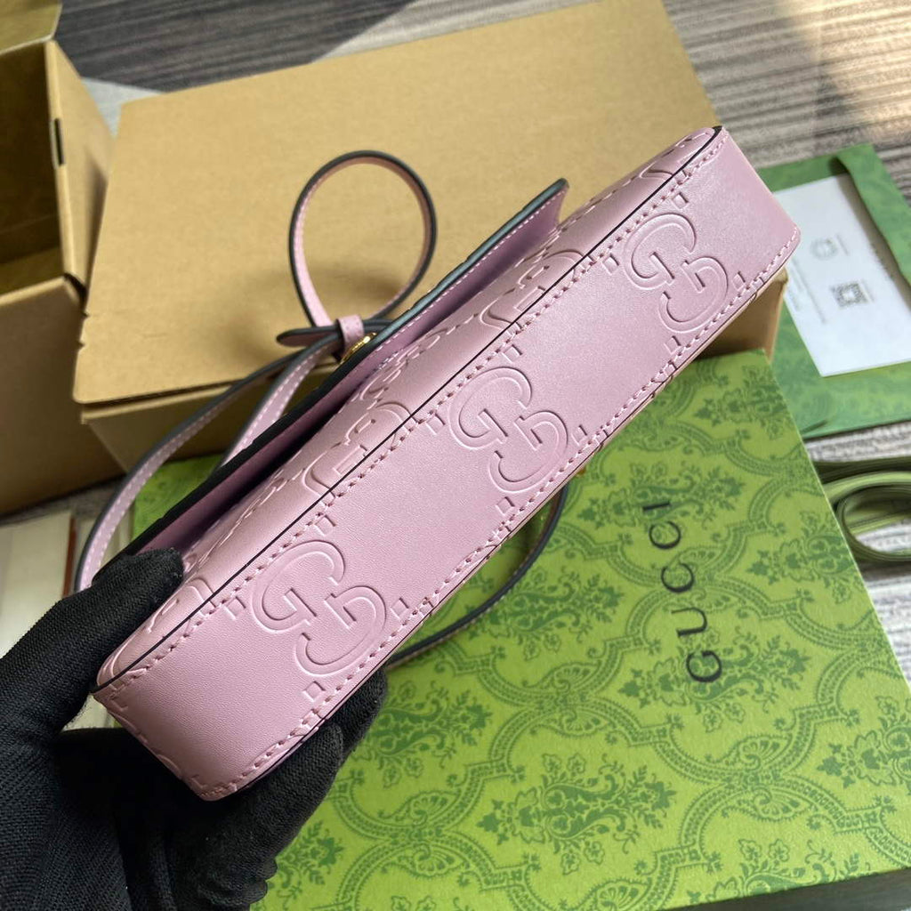 Gucci 772794 GG Super Mini Shoulder Bag Light purple