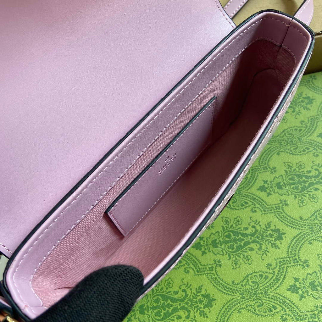 Gucci 772794 GG Super Mini Shoulder Bag Light purple