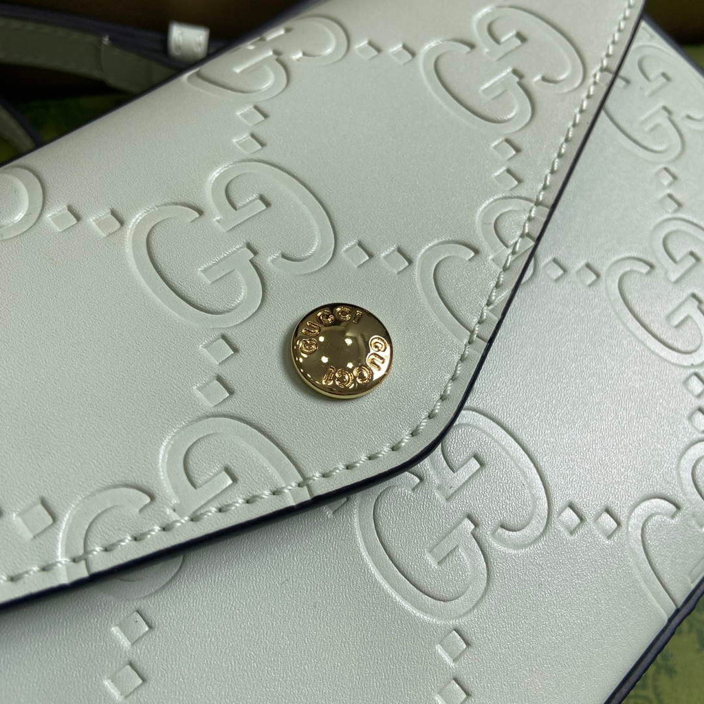 Gucci 772794 GG Super Mini Shoulder Bag Pale green