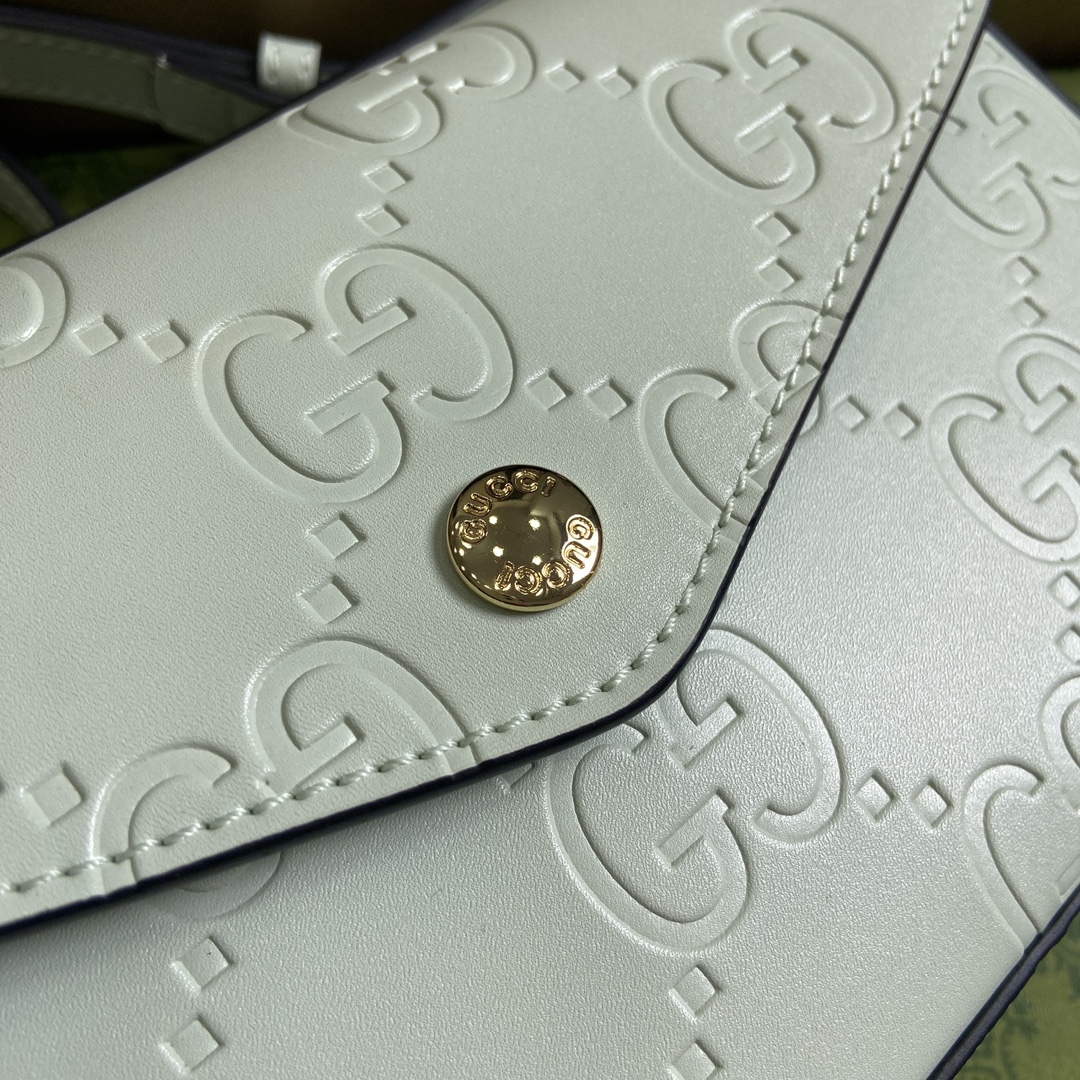 Gucci 772794 GG Super Mini Shoulder Bag Pale green - Default Title - View 5