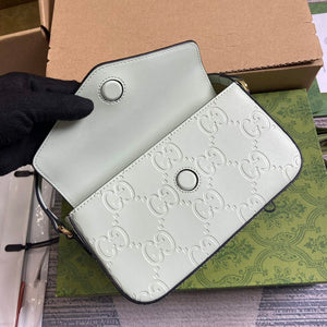 Gucci 772794 GG Super Mini Shoulder Bag Pale green - Default Title - View 7