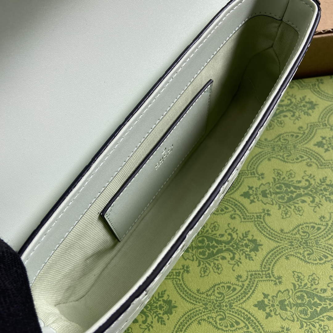Gucci 772794 GG Super Mini Shoulder Bag Pale green