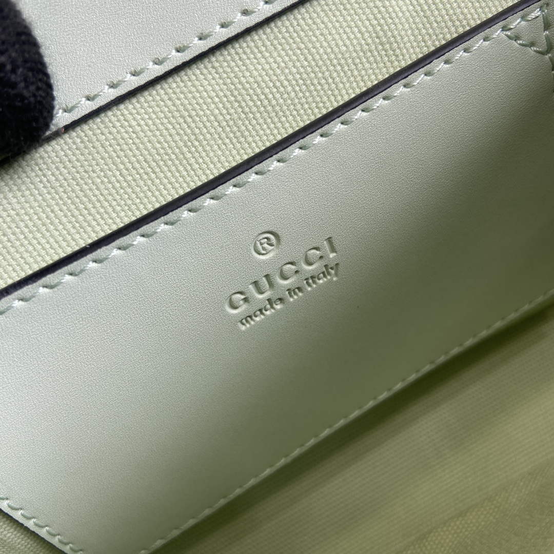Gucci 772794 GG Super Mini Shoulder Bag Pale green - Default Title - View 9