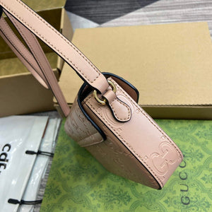 Gucci 772794 GG Super Mini Shoulder Bag Rose beige - Default Title - View 3