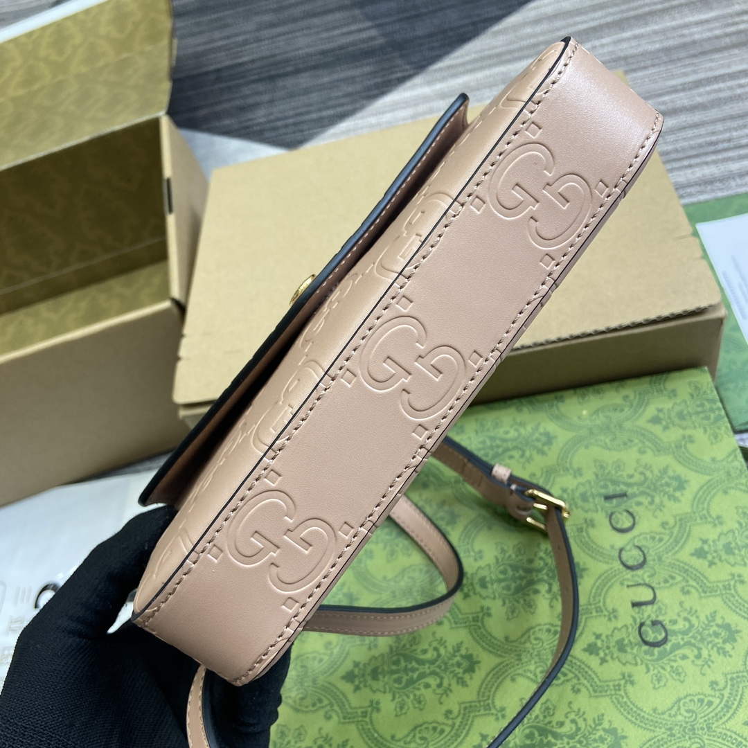 Gucci 772794 GG Super Mini Shoulder Bag Rose beige - Default Title - View 6