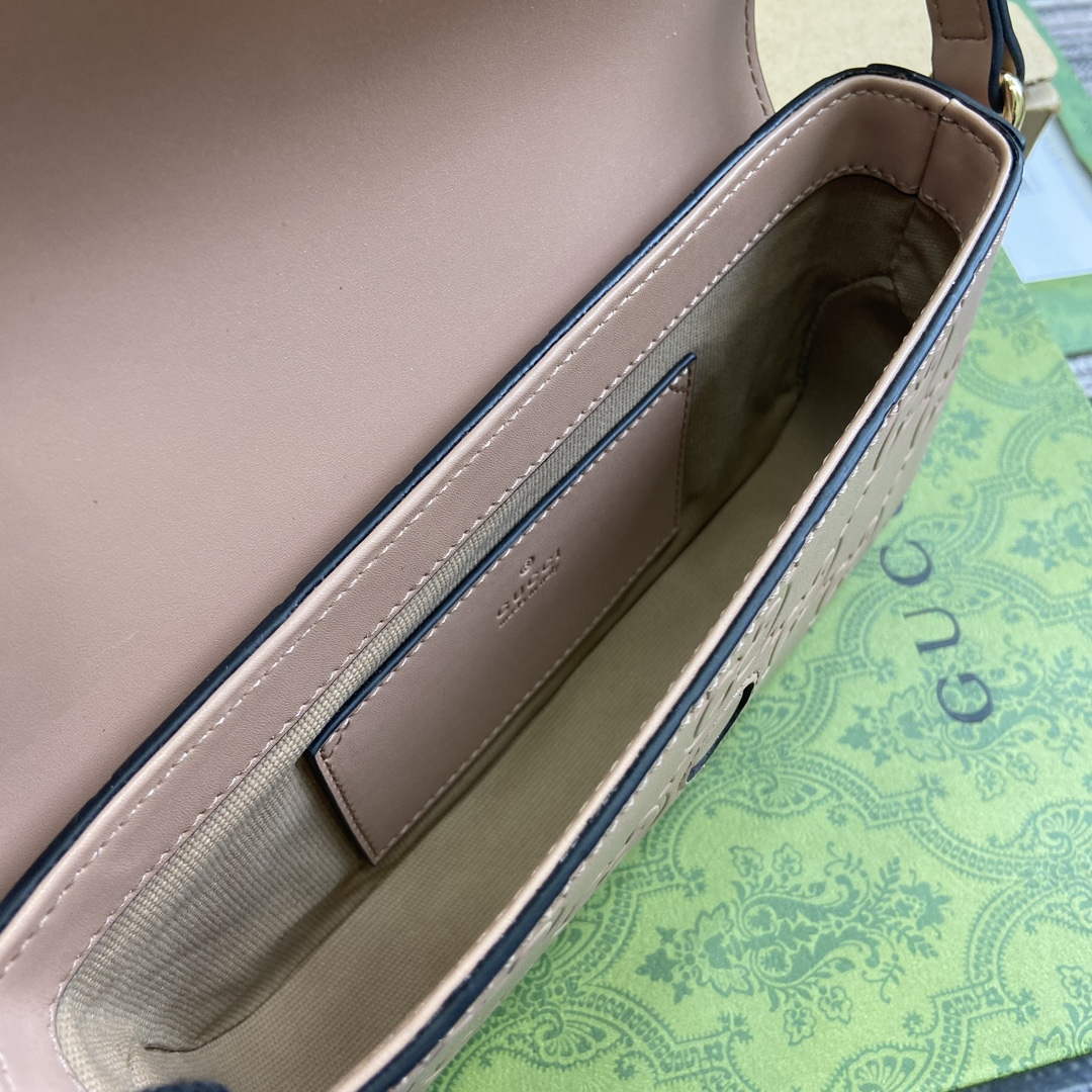 Gucci 772794 GG Super Mini Shoulder Bag Rose beige - Default Title - View 8