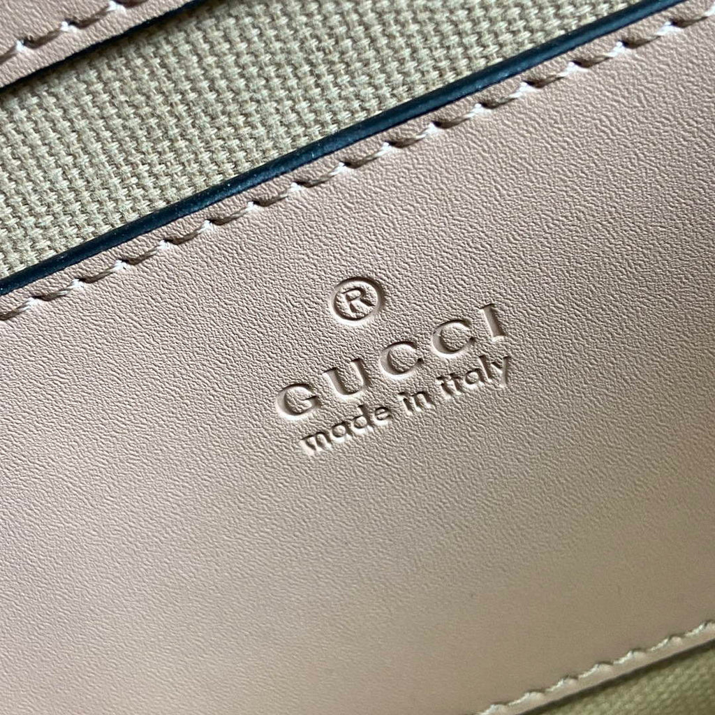Gucci 772794 GG Super Mini Shoulder Bag Rose beige